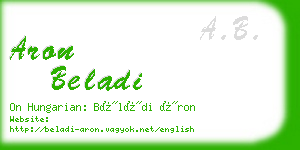 aron beladi business card